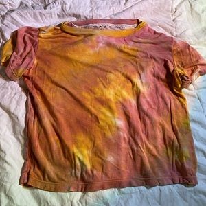 semi- cropped tie die shirt target brand